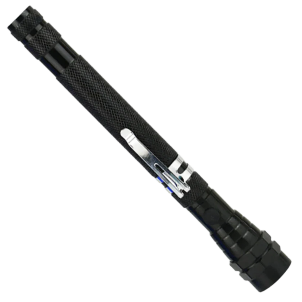 Telescopic Magnetic Flashlight with Flexible Gooseneck and LED Light, 22.2 Inch Extended Length