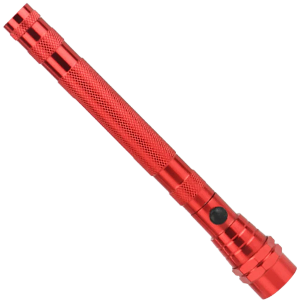 Telescopic Magnetic Flashlight with Flexible Gooseneck and LED Light, 22.2 Inch Extended Length