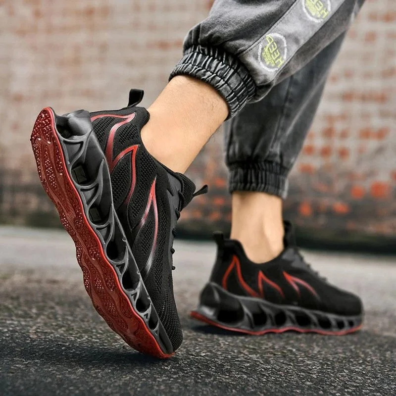 Mens Arch Support Shoes with Corrective Design and Slip-Resistant Tread, Wide Toe Box