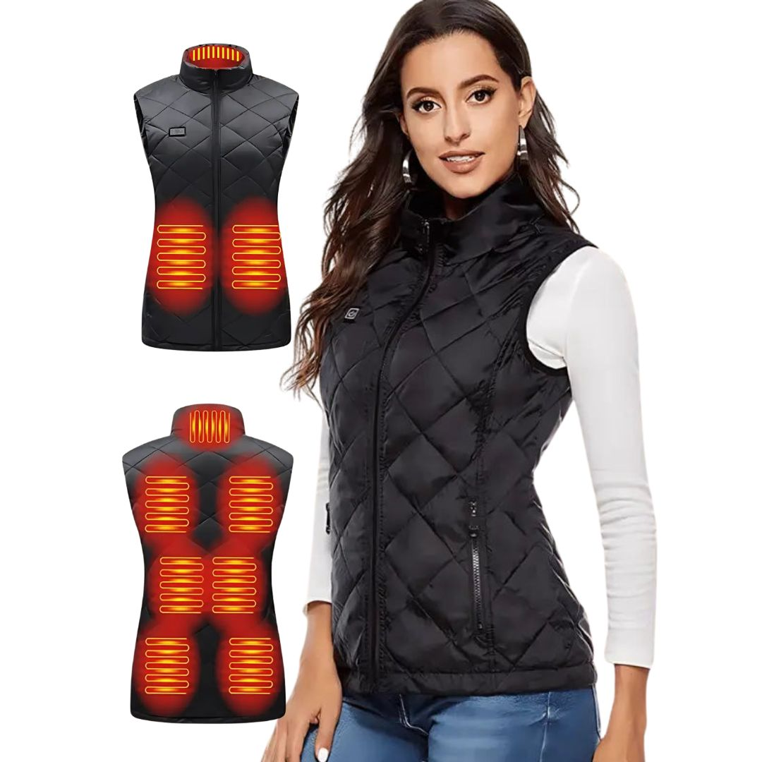 Women's Nine Zone Heated Vest with Three Temperature Settings and 10 Hour Runtime