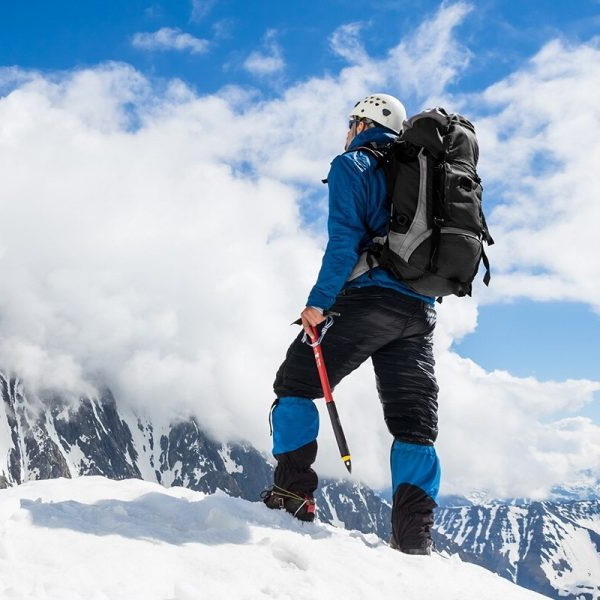Insulated Down Pants with Side Zippers and Goose Down Filling for Winter Hiking