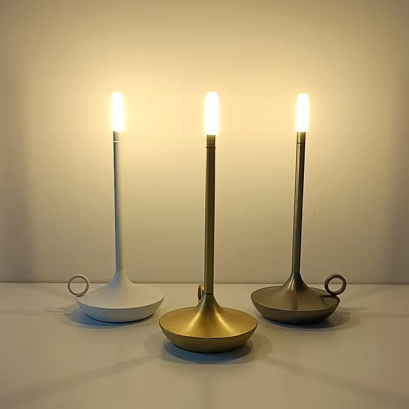 Touch Dimming LED Lamp with 12-Hour Battery and USB Charging, Portable Table Light