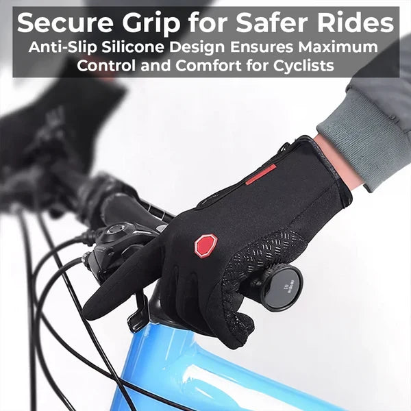 Insulated Winter Gloves with Touchscreen Fingertips and Textured Grip, Adjustable Wrist Straps