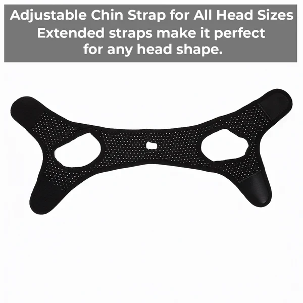 Anti Snoring Chin Strap with Adjustable Closure and Breathable Fabric, Washable Design