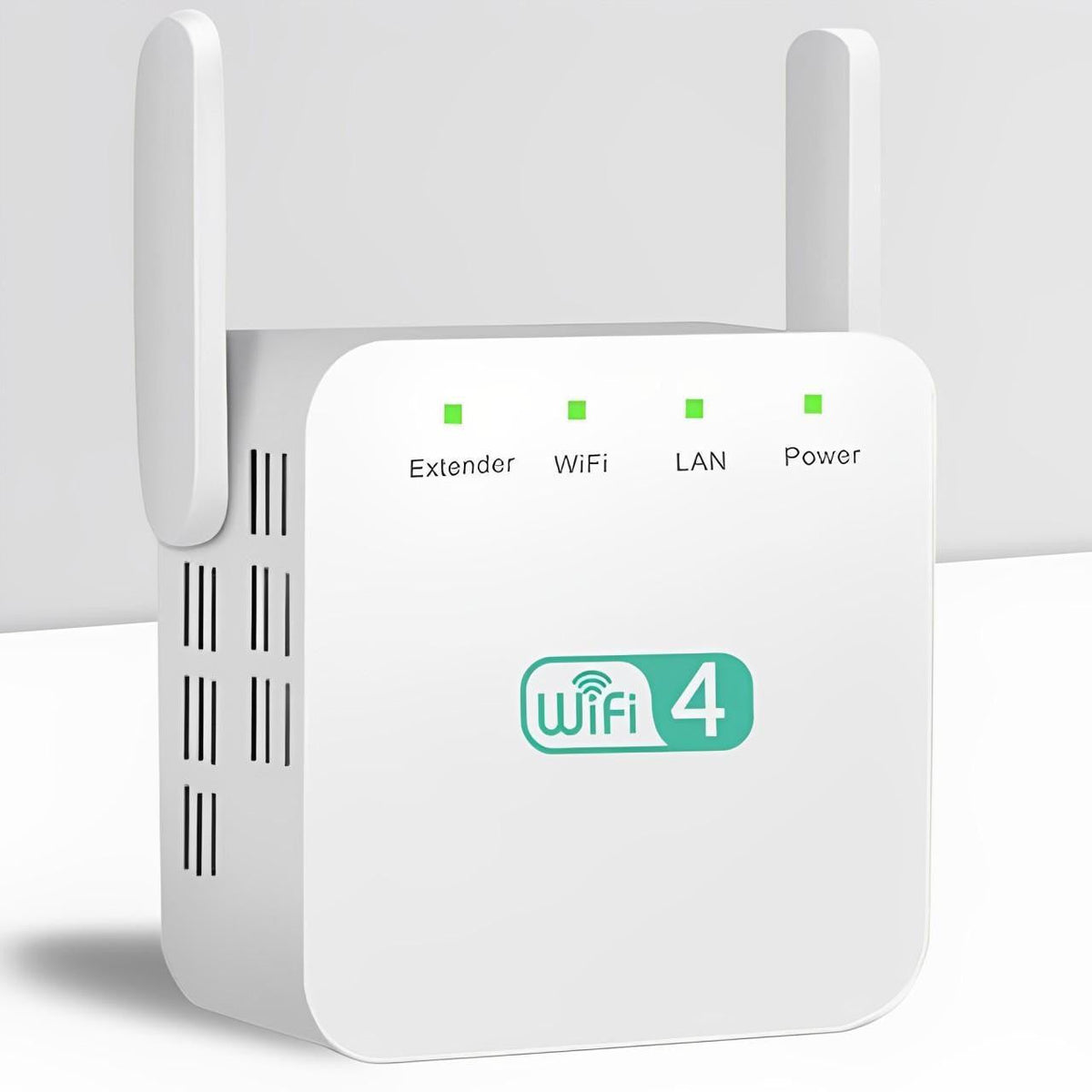 WiFi Network Repeater with Wall Penetrating Antenna and Easy WPS Setup