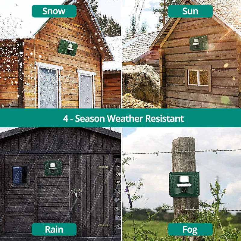 Ultrasonic Animal Repeller with Motion Sensor and 170-Degree Coverage for Gardens