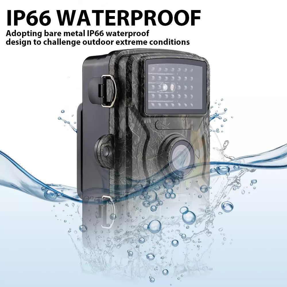Wildlife Trail Camera with Infrared Night Vision and 16MP Photo, 1080P Video