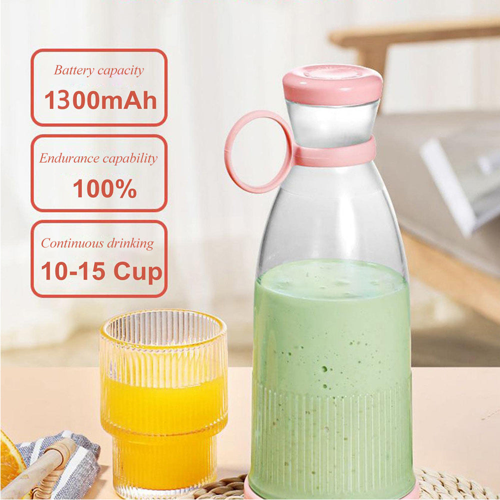 Portable Blender with Four-Blade System and Wireless Charging, 350ml