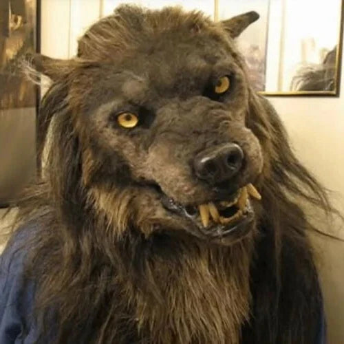 Werewolf Silicone Mask with Artificial Hair and Full Head Coverage
