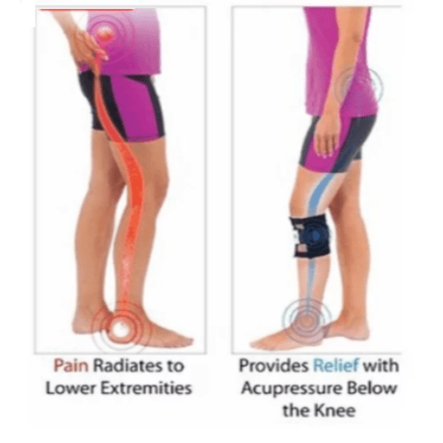 Knee Brace with Acupressure Pad and Adjustable Strap for Lower Back Support