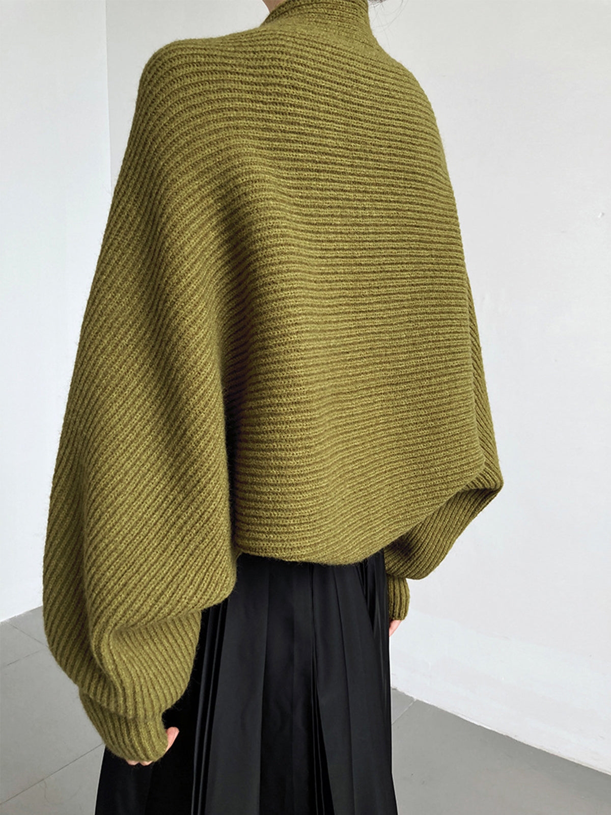Open Front Knit Shrug with Long Sleeve Coverage and Shift Fit