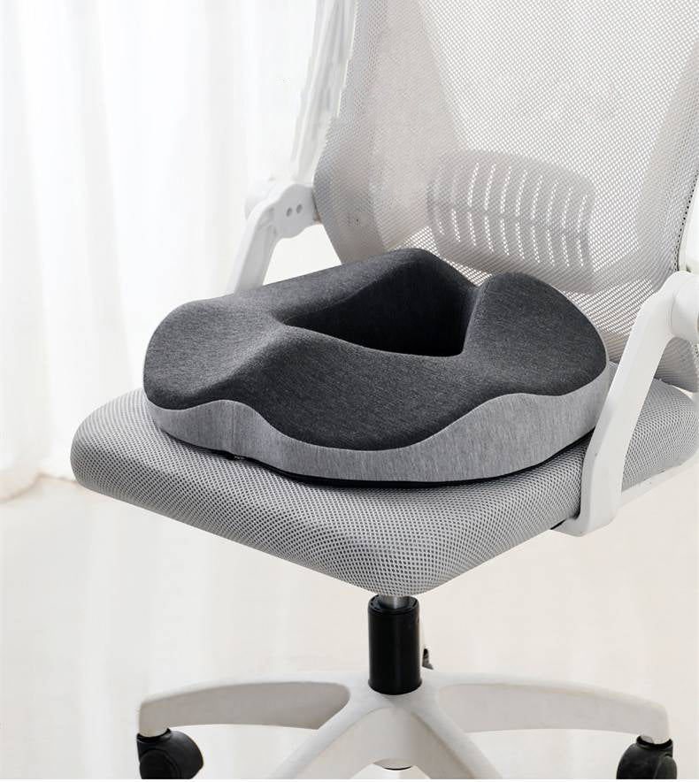 Ergonomic Seat Cushion with Memory Foam and Five-Zone Support, Removable Cover