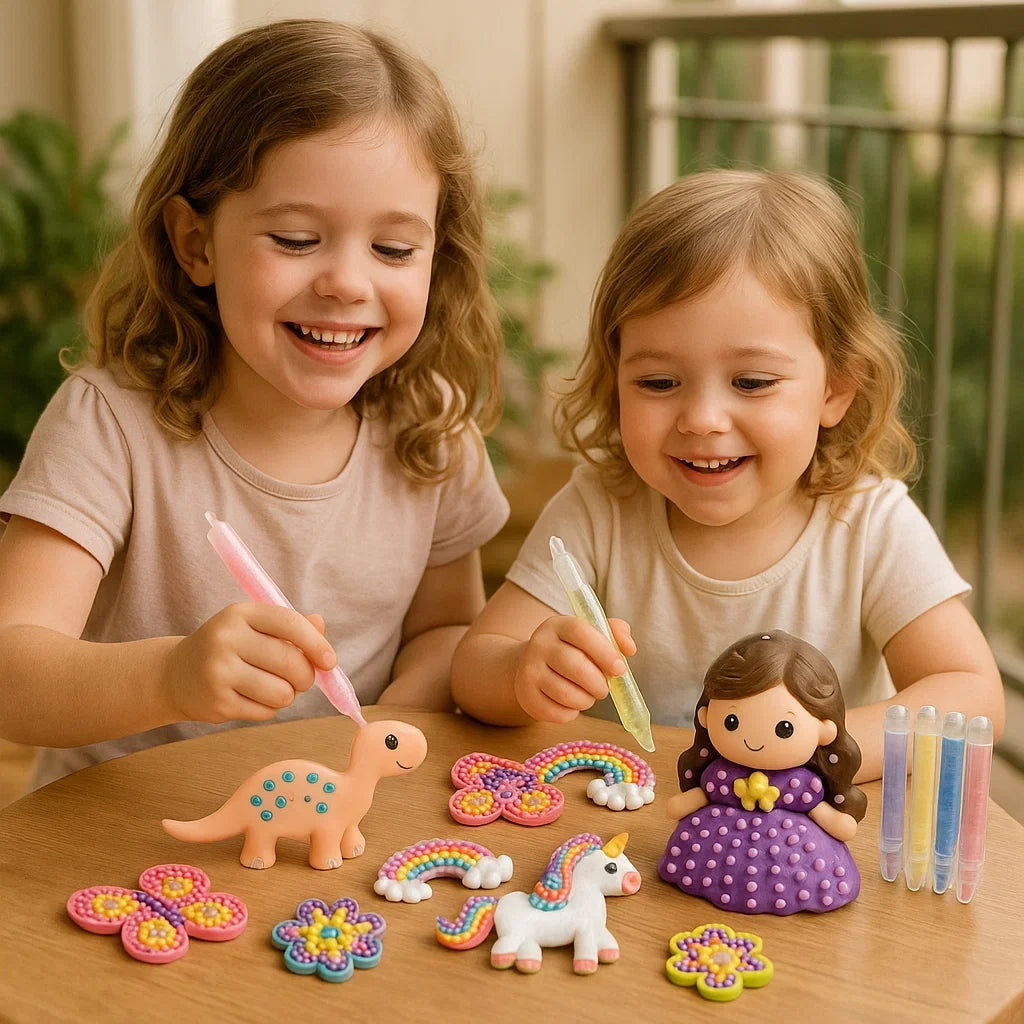 Bead Painting Kit with Multiple Design Templates and Step-by-Step Instructions for Kids