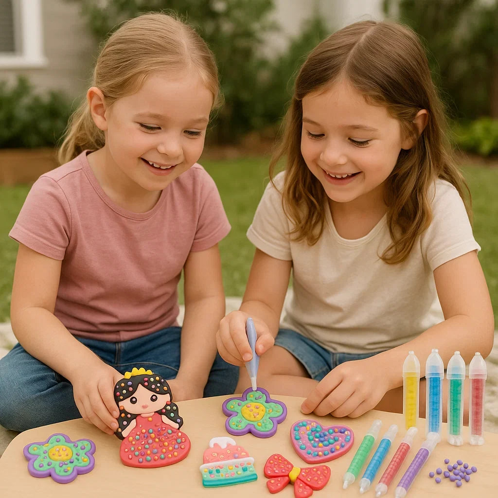 Bead Painting Kit with Multiple Design Templates and Step-by-Step Instructions for Kids