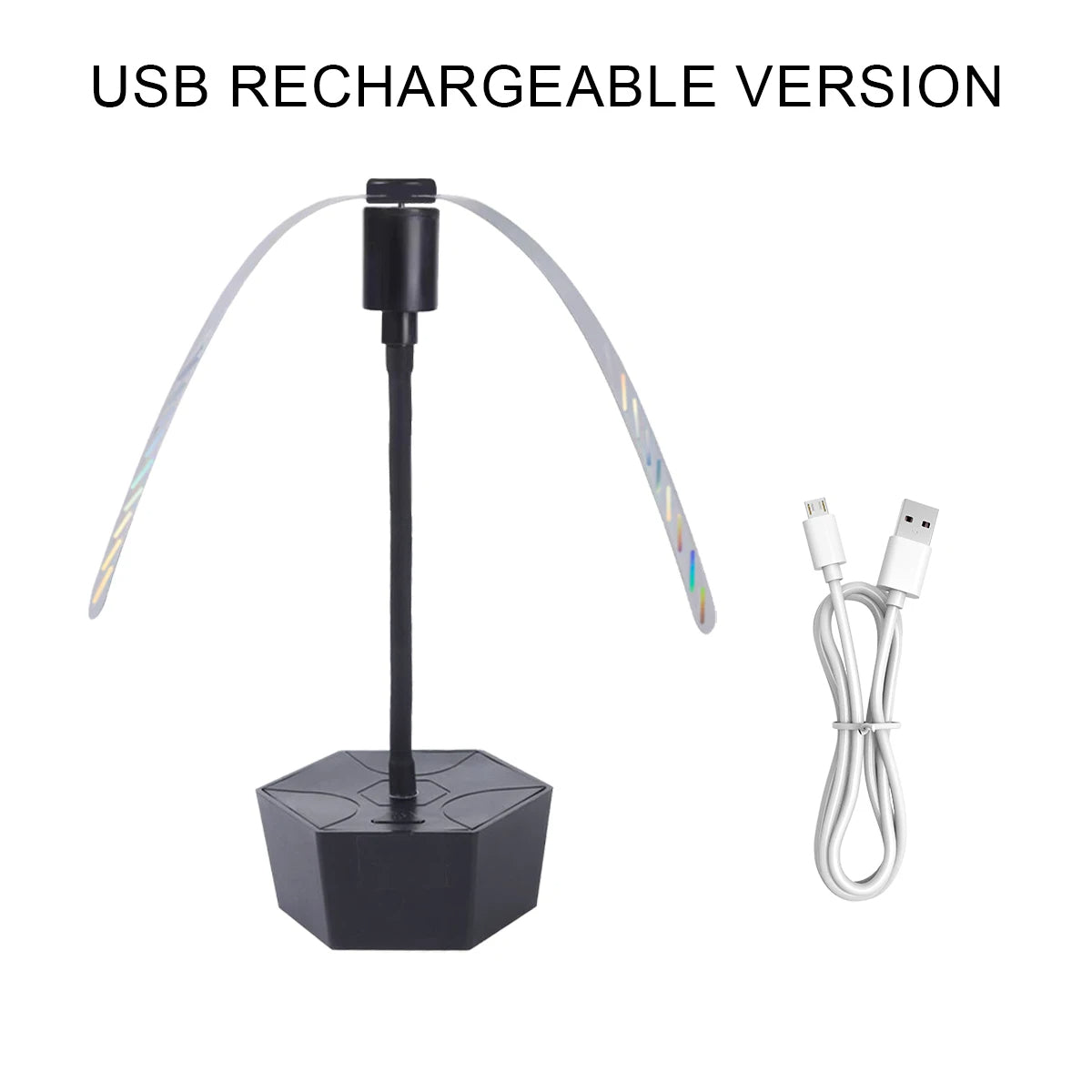 Motion-Based Fly Deterrent Fan with Rechargeable Battery and Retractable Design