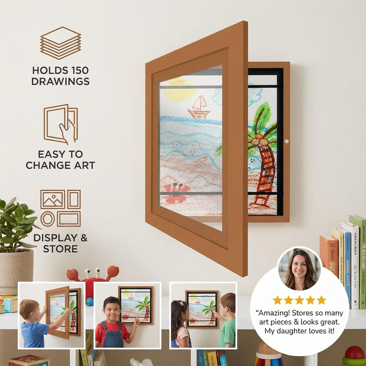 Art Storage Frame with Front Flip Access for 150 Drawings