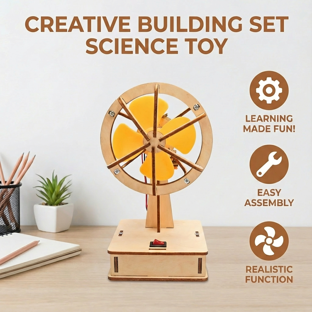 STEM Science Building Set for Kids to Build Working Models Like Planes, Pumps, and Fans