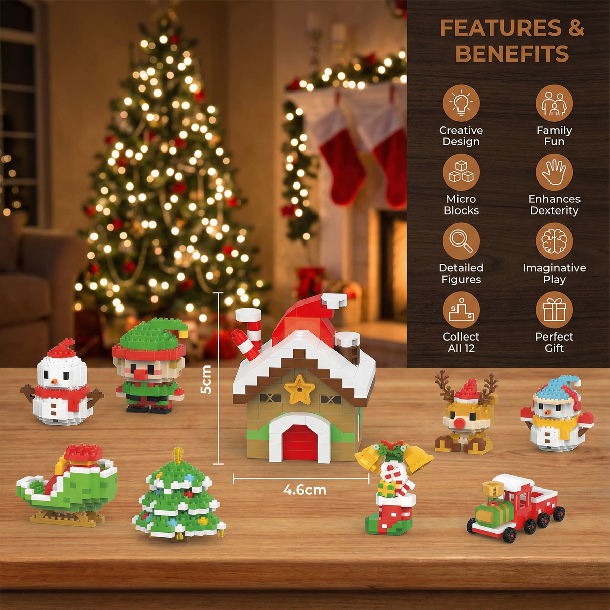 Christmas Building Block Figures to Build Yourself in Nine Festive Designs