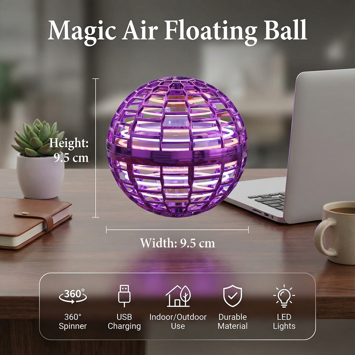 LED Glowing Play Ball with Rechargeable Battery and Built-in Light Effects
