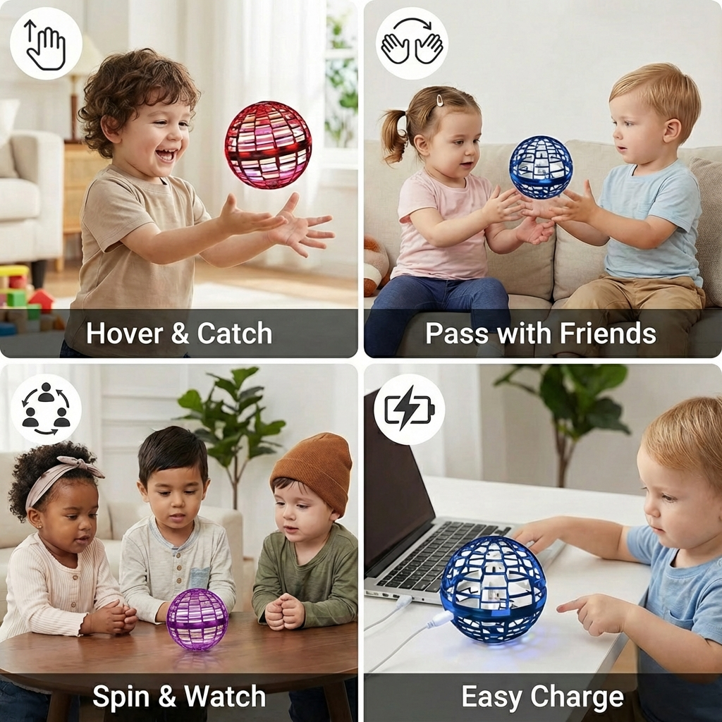 LED Glowing Play Ball with Rechargeable Battery and Built-in Light Effects