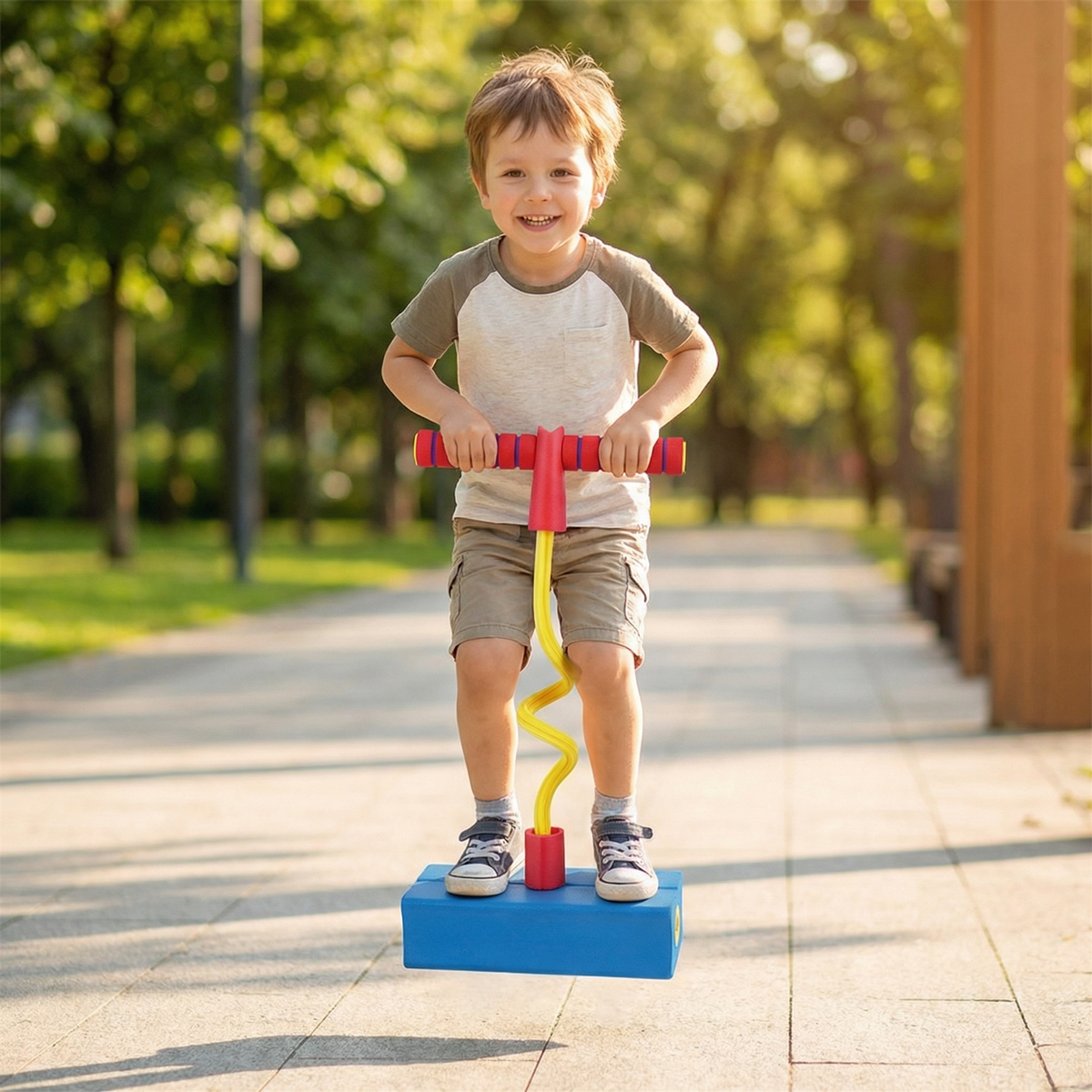 Foam Pogo Jumper with Grip Handle and Non-Slip Footpad for Kids