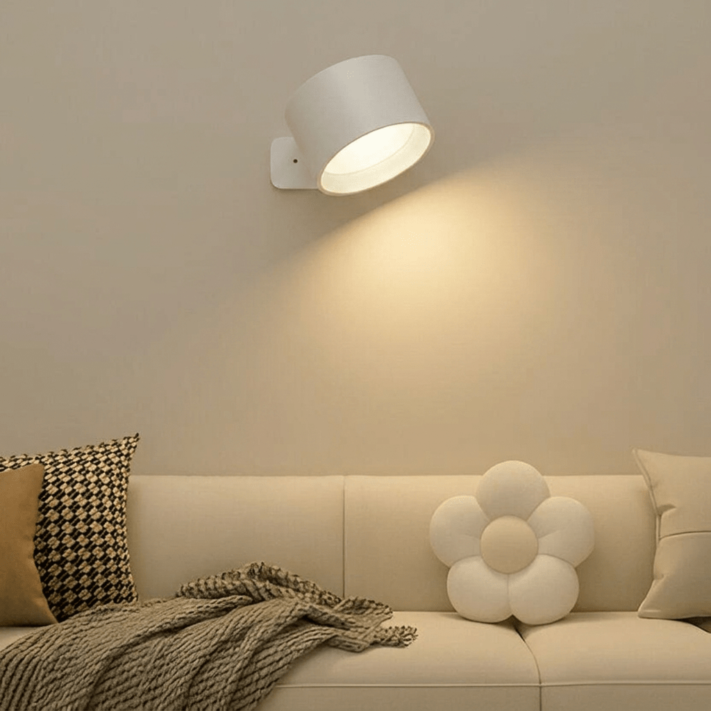Cordless Wall Light with Magnetic Rotation and Touch Control, 3 Color Temperatures - Alverraliving
