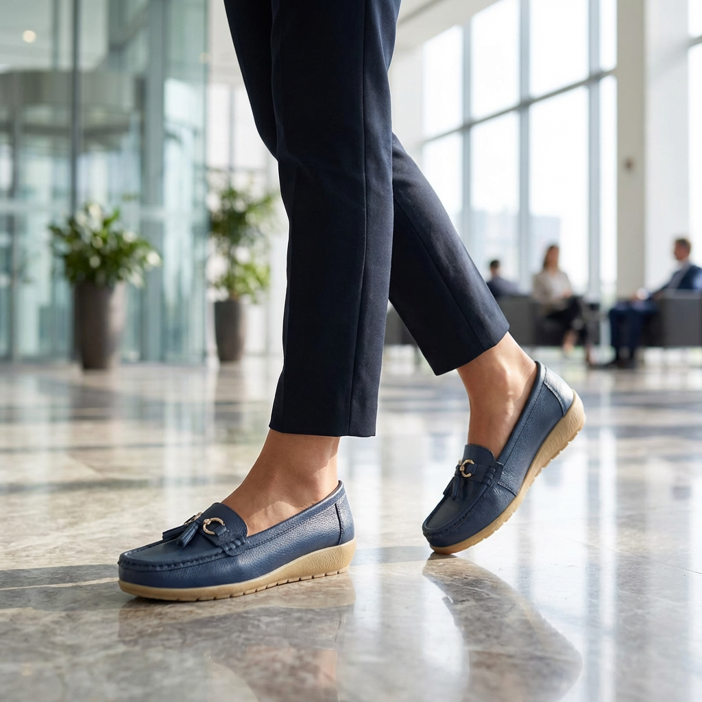 Women's Loafer Shoes for All-Day Wear with Arch Support and Airflow Upper