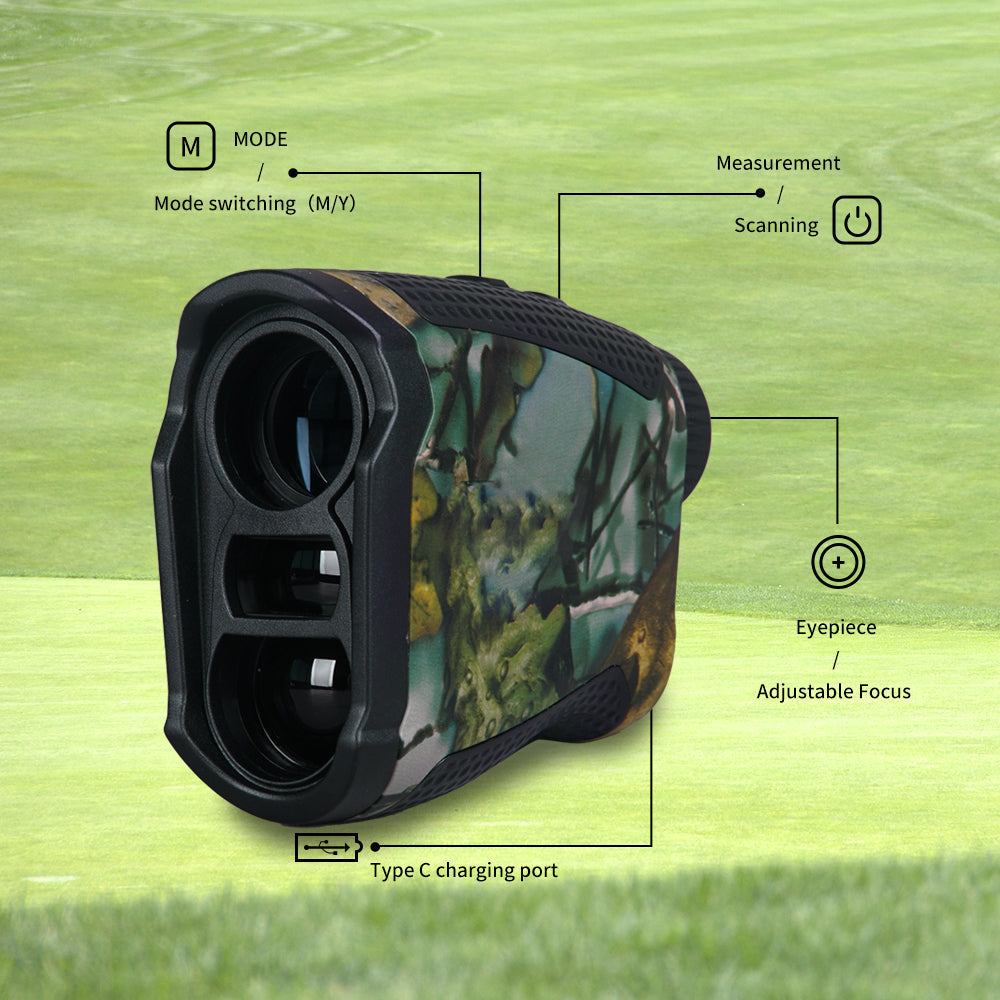 Laser Range Finder with 1000 Yard Capacity and 6.5X Magnification