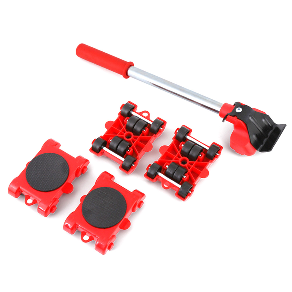 Rotating Furniture Pads with Lifting Bar and 360-Degree Wheels, Non-Marking